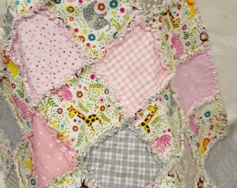 Handmade Safari Animal Quilt C-49