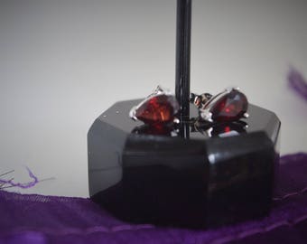 Garnet Teardrop Earrings