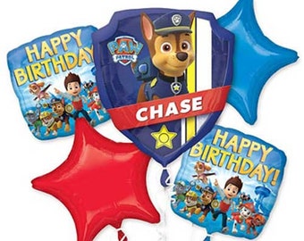 Paw Patrol Birthday Balloon Bouquet, Boy Birthday Party, Foil Balloons, Nick Jr. Birthday Party, Paw Patrol