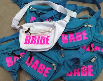 Set of Personalized /Custom Fanny Packs (Bachelorette, Family Vacation, Festival etc.)