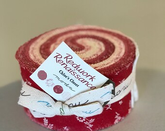 REDWORK RENAISSANCE Jelly Roll by Chloe's Closet for Moda - Out of Print OOP