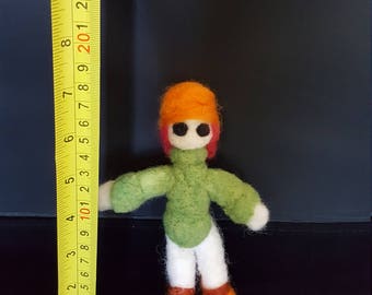 Pukita one of a kind hand made needle felted doll