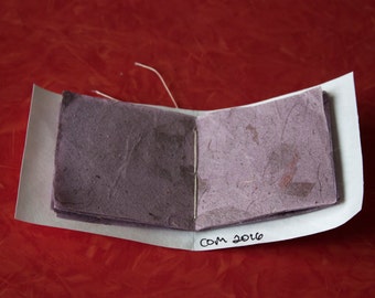Tiny Purple Kozo & Tyvek Notebook