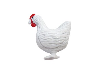 White Chicken Bird Magnet