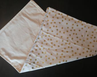 Gold Polka Dot Burp Cloth
