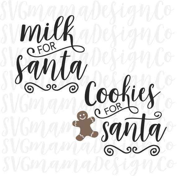 Download Milk And Cookies For Santa SVG Cut File for Cricut and