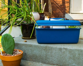 Vintage Blue Samsonite Carry On
