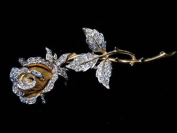 Marcel BOUCHER Brooch / Rose Brooch / Mid Century / Designer
