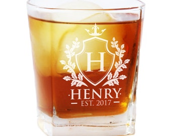 Custom Whiskey Glass, Monogrammed Whiskey Glasses, Rocks Glasses, Scotch Glasses, Engraved Whiskey Glasses, Whiskey Glasses Personalized