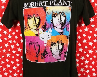 Vintage 1990 Robert Plant Manic Nirvana tour t shirt Small rock