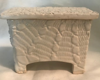 Skinny Box, Keepsake Box, Decorative small Box, Ceramic Box, White Box With Lid
