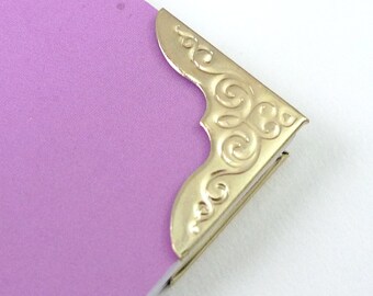 20 large vintage metal corner - album corner - purse supplies - purse corner -purse metal frame