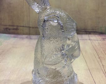 Vintage Glass Rabbit Candy Container