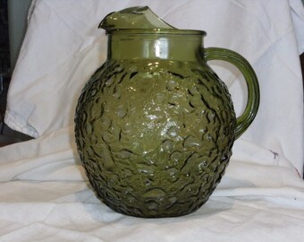 Vintage Green Ball Pitcher