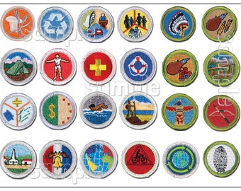 SCOUT Merit Badge sheet Customized EDIBLE cake decoration image Cupcake party boy Eagle required fondant emblem award medal celebration