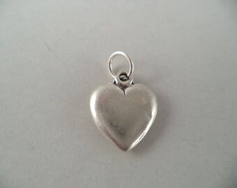 Sterling Silver 3D Heart Charm