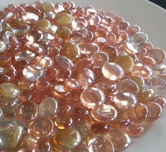 Vase Filler Pink Champagne & Clear Flat Back Glass Gem