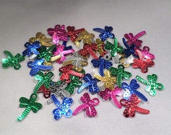 Dragonfly sequins, Dragonfly embellishments, Dragonfly, Dragonflies, Insects, Sequins, Metallic sequins, Sequin art, Metallic, Scrapbooking