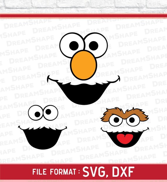 Elmo SVG Files Cookie Monster SVG Files Oscar the Grouch SVG