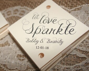 Let Love Sparkle, Sparkler Send Off Tags, Sparkler Tags, Wedding Sparkler Tags, Wedding Favors Let Love Sparkle, Wedding Favor Tags RB502