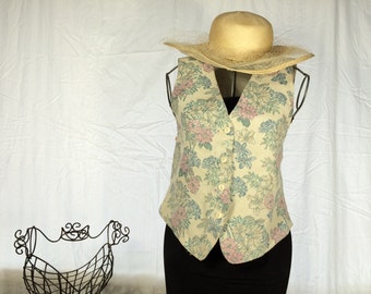 Floral Vintage 90s Grunge Vest