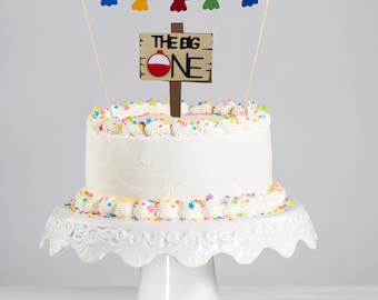 The Big One Cake Topper | Fishing First Birthday Cake Topper