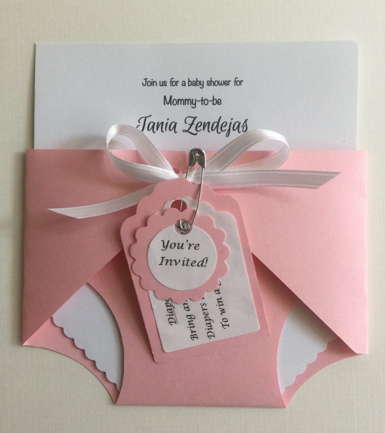 Baby shower diaper invitation diaper invitation diaper