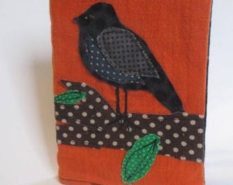 Beautiful Bird applique notebook A6