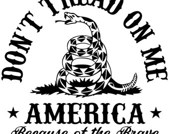 Don't tread on me decal | Etsy