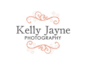 Premade Logo Design - Doodle Scroll Boutique Logo, Digital Logo, Photography Logo