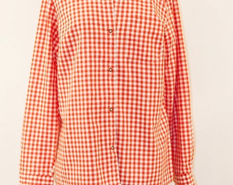 80s Red gingham shirt