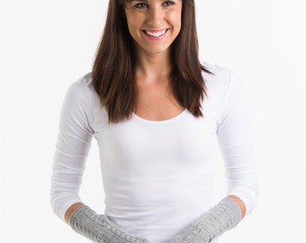Alpaca Wool Blend Cable armwarmer