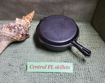 Lodge 4 in 1 Star Logo Hinged Cast Iron Deep Skillet Set Circa 1940s-1950s Vintage
