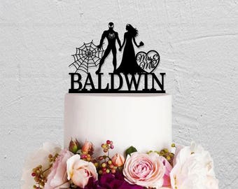 Wedding Cake Topper,Spiderman Cake Topper,Bride And Groom Cake Topper, Mr Mrs Cake Topper,Custom Cake Topper,Wedding Decoration