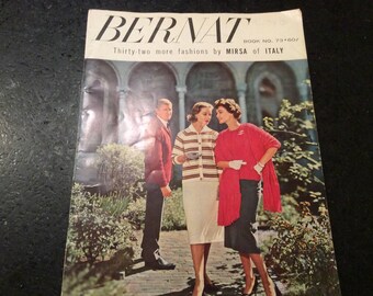 Vintage Bernat knitting patterns book 1958