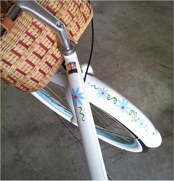 Bike Decal Stickers Flowers and Vines by Tonyabug Sticker