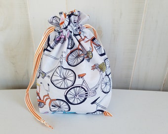 Sock Project Bag: Bicycles