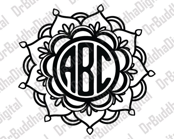 Download Sale Mandala Monogram Frame SVG Collection Mandala Monogram