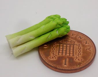 1:12 Scale Bunch Of 5 Asparagus Doll House Miniature vegetable