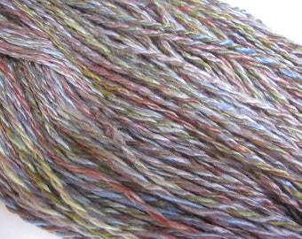 Hand-dyed Handspun 2-ply Vegan Rayon Yarn
