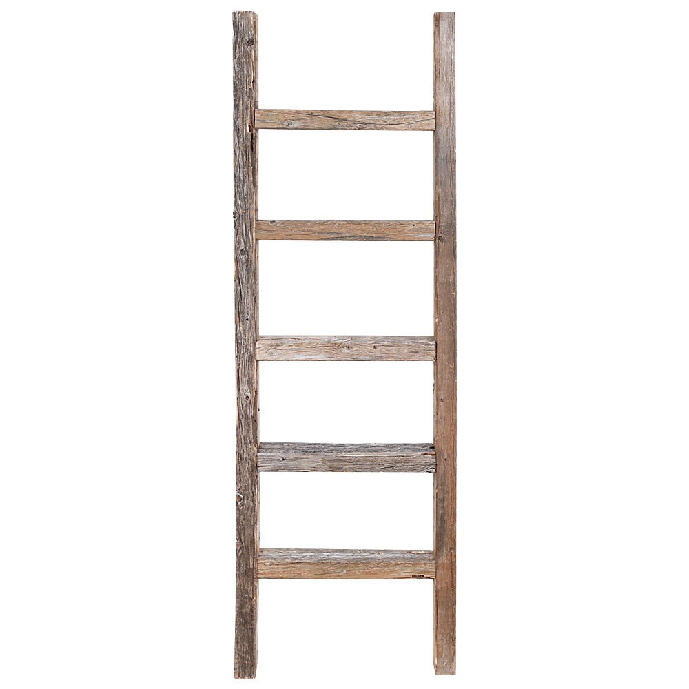 Decorative Ladder Reclaimed Old Wooden Ladder 4 Foot Rustic