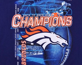 Vintage New 90s Denver Broncos Super Bowl Champions Large L