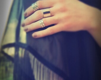 Knuckle ring set of 3,midi ring,top finger ring finger rings,wire ring,wrap jewelry,minimalistic ring,stackable ring set,adjustable,