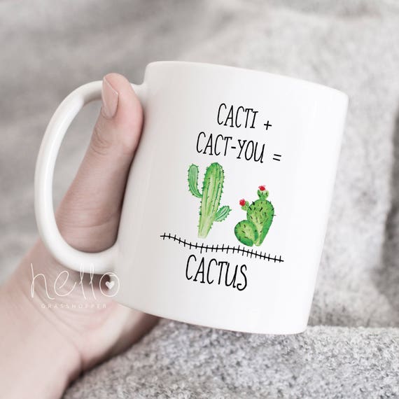 Cute couple cactus mug