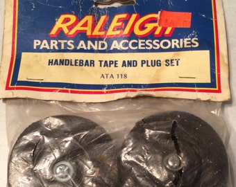 Vintage Raleigh Bicycle Bike Handlebar Tape and Plug Made in Japan
