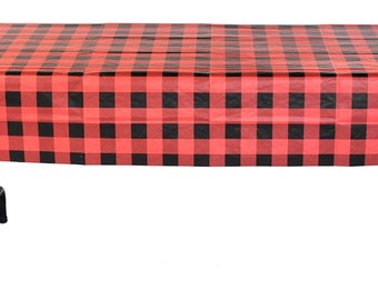 Buffalo Plaid Table Cover 54 x 108 inches, Lumberjack Party, Table cloth