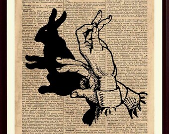 Shadow Puppet Print, Kids Playroom Decor, Hand Shadows Print, Nursery Decor, Shadows Wall Art, Nursery Print, Gift for Kids