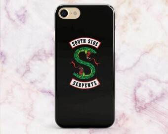 Riverdale Serpents iPhone 7 Case iPhone 5s iPhone X Case Snake iPhone 8 iPhone 7 Plus Case iPhone 5C Samsung S7 S8 Plus Case Riverdale Black