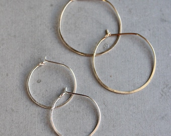 Simple Hoops, delicate hoop earrings, modern geometric jewelry