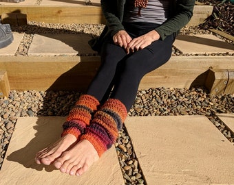 LEG WARMERS, wool, crochet, OOAK, knitted legwarmers, socks, ankle warmers, winter clothes, festival clothes, 80s clothes